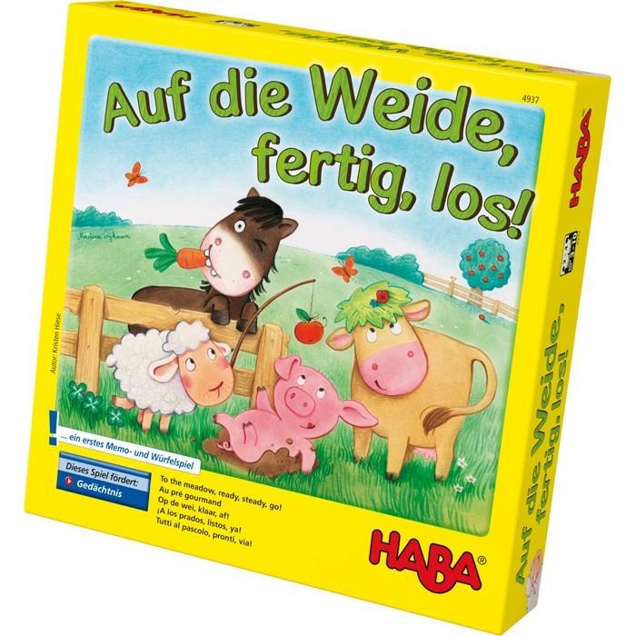 Игра настольная "На луг, раз, два, марш!", на немецком языке, Haba (4937)